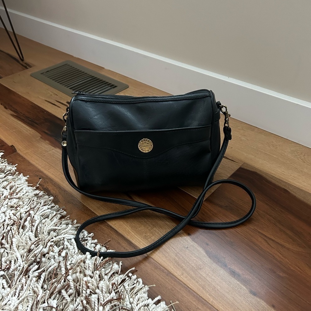 Vintage Stefano Black Leather Bag
